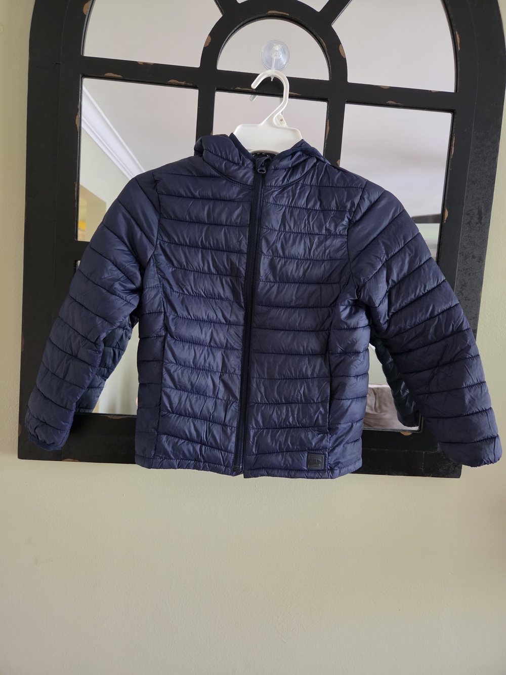 GAP Kids Navy Packable Hooded Puffer Jacket